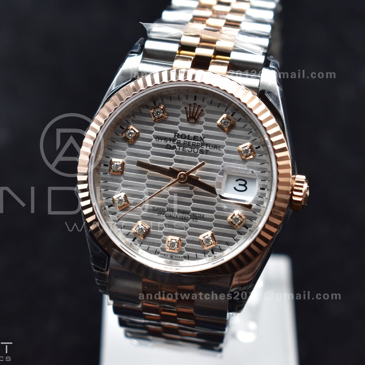DateJust 36 126234 904L SS VSF 1:1 Best Edition Silver Dial Diamond Markers On Jubilee Bracelet VS3235